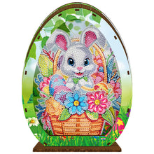 Load image into Gallery viewer, Wooden Easter Egg Rabbit Special Shaped Diamond Painting Lamp for Adult Kids