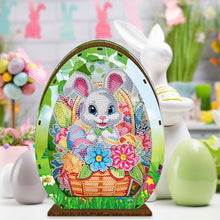 Load image into Gallery viewer, Wooden Easter Egg Rabbit Special Shaped Diamond Painting Lamp for Adult Kids