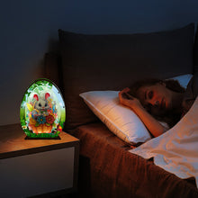 Load image into Gallery viewer, Wooden Easter Egg Rabbit Special Shaped Diamond Painting Lamp for Adult Kids