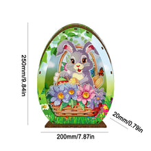 Load image into Gallery viewer, Wooden Easter Egg Rabbit Special Shaped Diamond Painting Lamp for Adult Kids