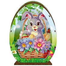 Load image into Gallery viewer, Wooden Easter Egg Rabbit Special Shaped Diamond Painting Lamp for Adult Kids