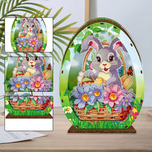 Load image into Gallery viewer, Wooden Easter Egg Rabbit Special Shaped Diamond Painting Lamp for Adult Kids