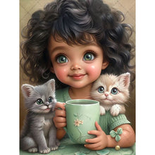 Load image into Gallery viewer, Diamond Painting - Full Round - sweet girl (30*40CM)