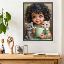 Load image into Gallery viewer, Diamond Painting - Full Round - sweet girl (30*40CM)