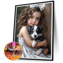 Load image into Gallery viewer, Diamond Painting - Full Round - sweet girl (30*40CM)