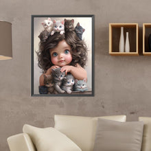Load image into Gallery viewer, Diamond Painting - Full Round - sweet girl (30*40CM)