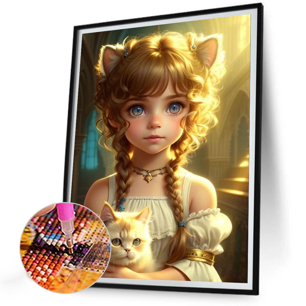 Diamond Painting - Full Round - sweet girl (30*40CM)