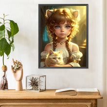Load image into Gallery viewer, Diamond Painting - Full Round - sweet girl (30*40CM)
