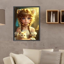 Load image into Gallery viewer, Diamond Painting - Full Round - sweet girl (30*40CM)