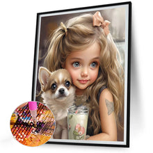 Load image into Gallery viewer, Diamond Painting - Full Round - sweet girl (30*40CM)