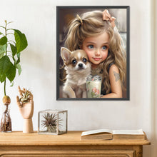 Load image into Gallery viewer, Diamond Painting - Full Round - sweet girl (30*40CM)