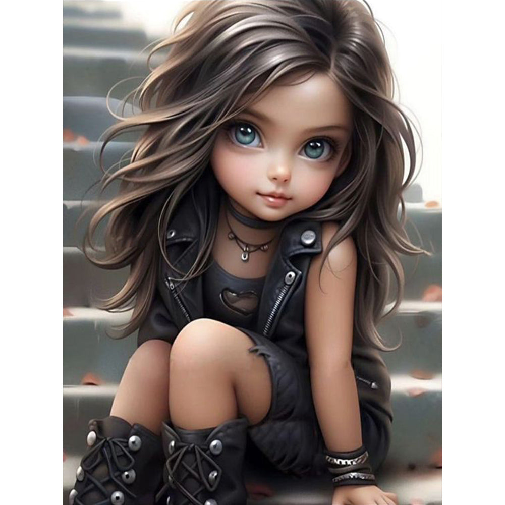 Diamond Painting - Full Round - sweet girl (30*40CM)