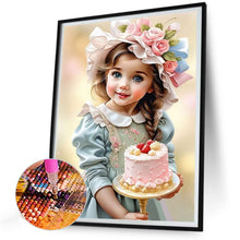 Load image into Gallery viewer, Diamond Painting - Full Round - sweet girl (30*40CM)