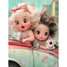 Load image into Gallery viewer, Diamond Painting - Full Round - sweet girl (30*40CM)