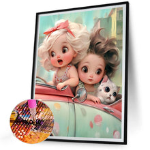 Load image into Gallery viewer, Diamond Painting - Full Round - sweet girl (30*40CM)