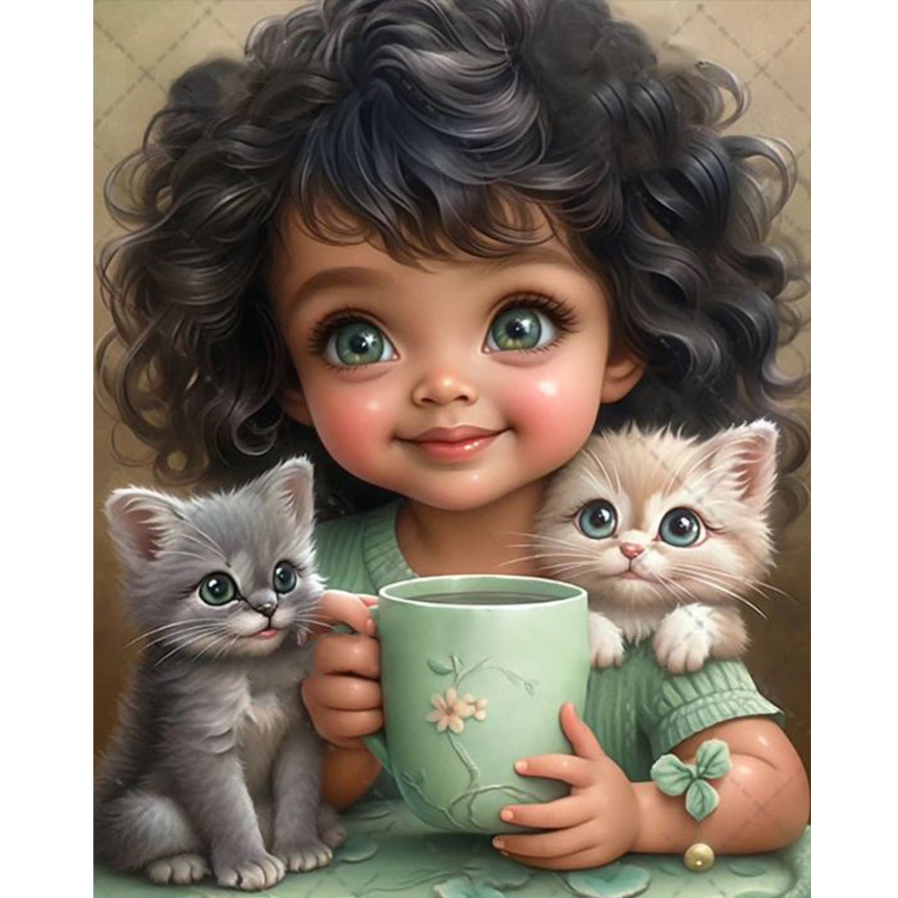 Diamond Painting - Full Round - sweet girl (40*50CM)