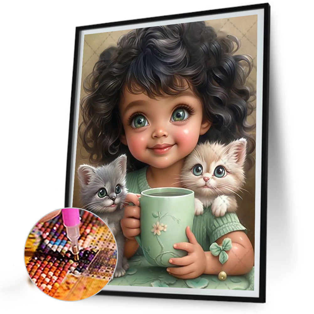 Diamond Painting - Full Round - sweet girl (40*50CM)