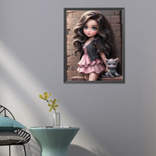 Load image into Gallery viewer, Diamond Painting - Full Round - sweet girl (40*50CM)