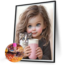 Load image into Gallery viewer, Diamond Painting - Full Round - sweet girl (40*50CM)