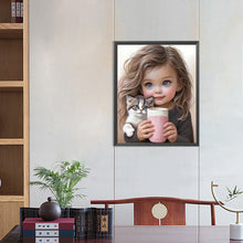 Load image into Gallery viewer, Diamond Painting - Full Round - sweet girl (40*50CM)