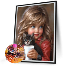 Load image into Gallery viewer, Diamond Painting - Full Round - sweet girl (40*50CM)