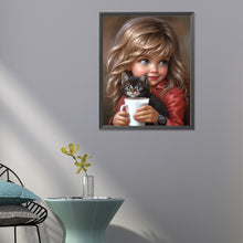 Load image into Gallery viewer, Diamond Painting - Full Round - sweet girl (40*50CM)