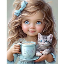 Load image into Gallery viewer, Diamond Painting - Full Round - sweet girl (40*50CM)
