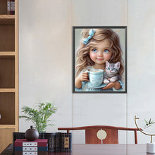 Load image into Gallery viewer, Diamond Painting - Full Round - sweet girl (40*50CM)