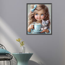 Load image into Gallery viewer, Diamond Painting - Full Round - sweet girl (40*50CM)
