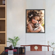 Load image into Gallery viewer, Diamond Painting - Full Round - sweet girl (40*50CM)