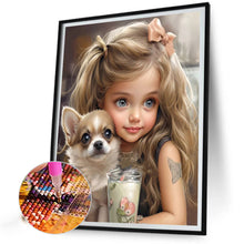 Load image into Gallery viewer, Diamond Painting - Full Round - sweet girl (40*50CM)