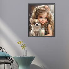 Load image into Gallery viewer, Diamond Painting - Full Round - sweet girl (40*50CM)