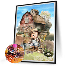 Load image into Gallery viewer, Diamond Painting - Full Square - country cowboy kid (30*40CM)