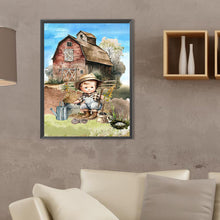 Load image into Gallery viewer, Diamond Painting - Full Square - country cowboy kid (30*40CM)
