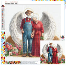 Load image into Gallery viewer, Diamond Painting - Full Square - angel old couple (45*45CM)