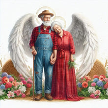 Load image into Gallery viewer, Diamond Painting - Full Square - angel old couple (45*45CM)