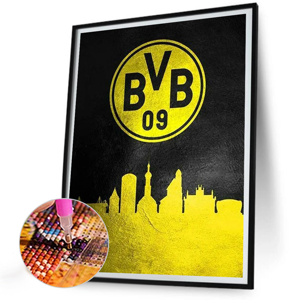 Diamond Painting - Full Round - Borussia Dortmund football club logo (30*40CM)