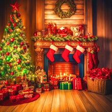 Load image into Gallery viewer, Diamond Painting - Full Round - Christmas fireplace (40*40CM)