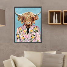 Load image into Gallery viewer, Diamond Painting - Full Round - anthropomorphic cow (30*40CM)