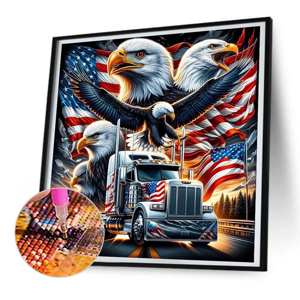 Diamond Painting - Full Round - american eagle (30*30CM)