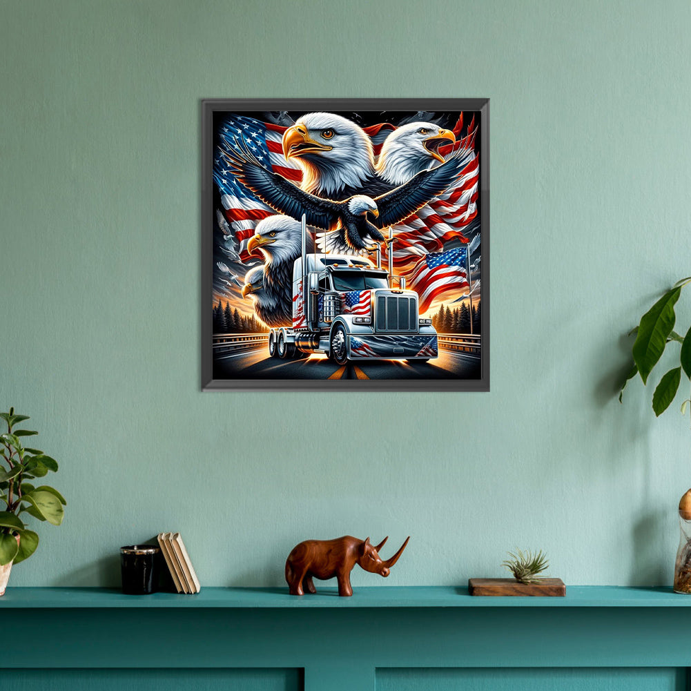 Diamond Painting - Full Round - american eagle (30*30CM)