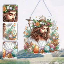 Load image into Gallery viewer, Acrylic Jesus Easter Egg Single-Sided 5D DIY Diamond Painting Hanging Pendant