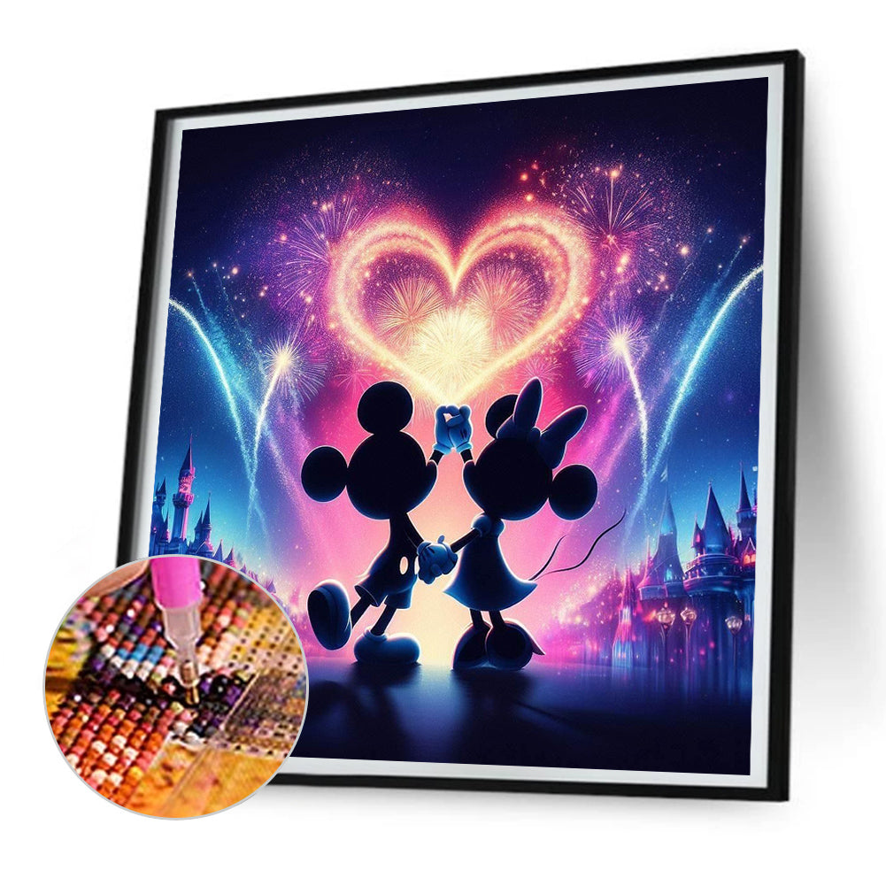 Diamond Painting - Full Round - Mickey Mouse silhouette (30*30CM)
