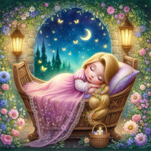 Load image into Gallery viewer, Diamond Painting - Full Round - sleeping rapunzel (30*30CM)