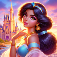 Load image into Gallery viewer, Diamond Painting - Full Round - Beautiful modern princess jasmine (30*30CM)