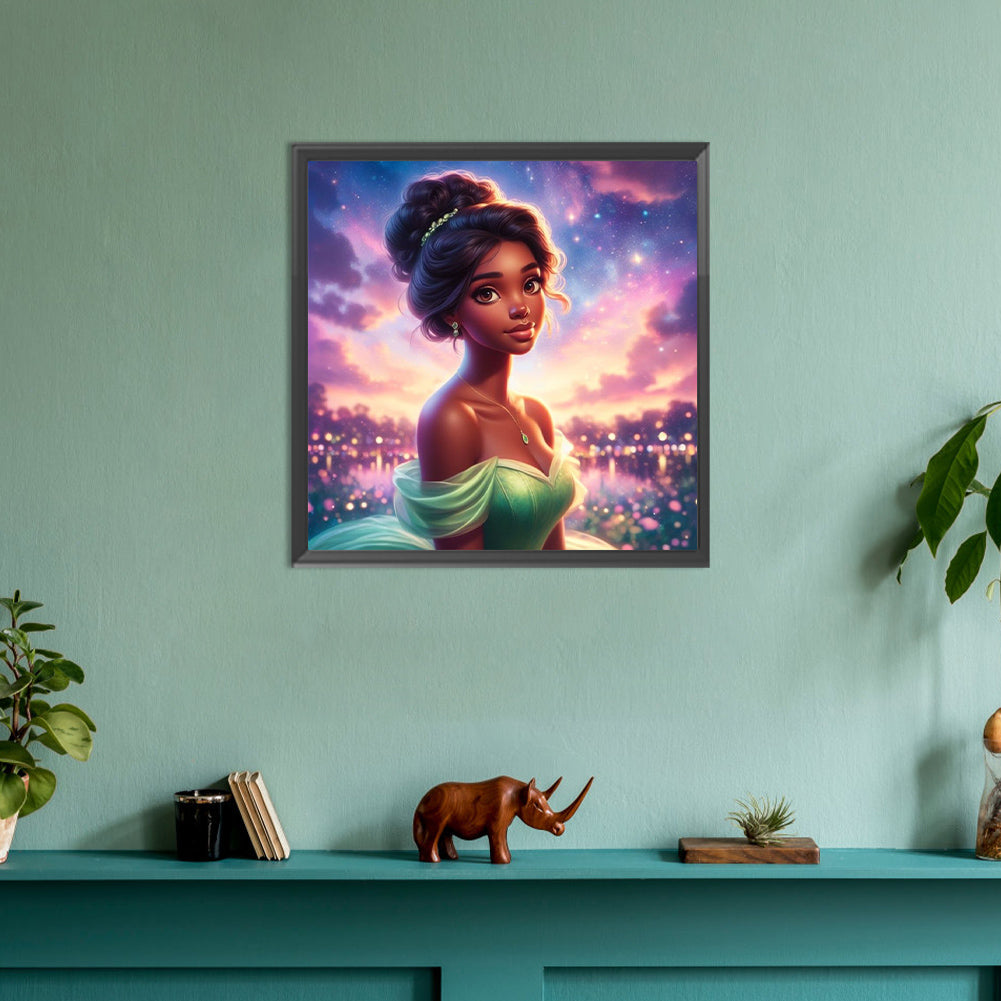 Diamond Painting - Full Round - Beautiful modern princess Tiana (30*30CM)