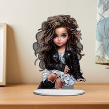 Load image into Gallery viewer, Acrylic Little Girl Diamond Painting Tabletop Ornament Kit for Home Office Decor