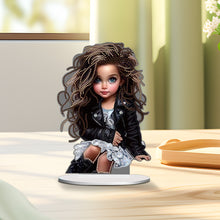 Load image into Gallery viewer, Acrylic Little Girl Diamond Painting Tabletop Ornament Kit for Home Office Decor