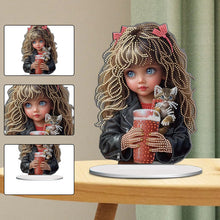 Load image into Gallery viewer, Acrylic Little Girl Diamond Painting Tabletop Ornament Kit for Home Office Decor