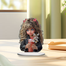 Load image into Gallery viewer, Acrylic Little Girl Diamond Painting Tabletop Ornament Kit for Home Office Decor